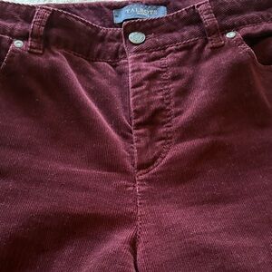 Talbots Deep Red Corduroy Trousers